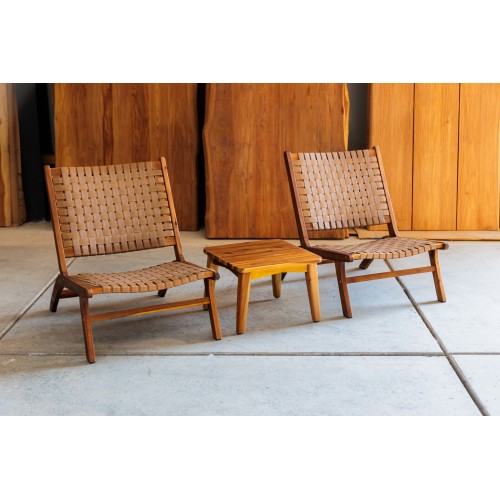 Ayla Acacia leatherlook lounge set 3 delig
