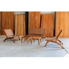 Ayla Acacia leatherlook lounge set 5 delig