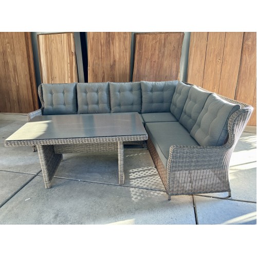 Bretagne lounge hoek rattan grey