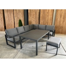 Loungehoek Nayan aluminium antraciet incl. 1 gratis footrest