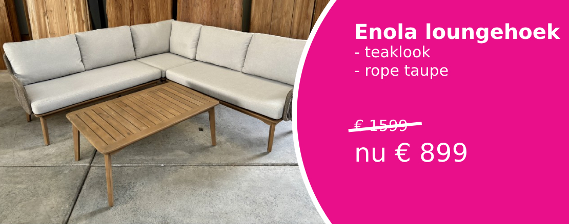 Teaklook loungehoek